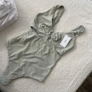 Mikoh cutout one piece in sage green